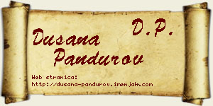 Dušana Pandurov vizit kartica